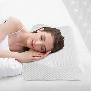 Findigit Almohada Viscoelastica, Almohada Cervical, Almohada Ortopédica de Soporte para el Cuello para Durmiente Lateral y Trasero