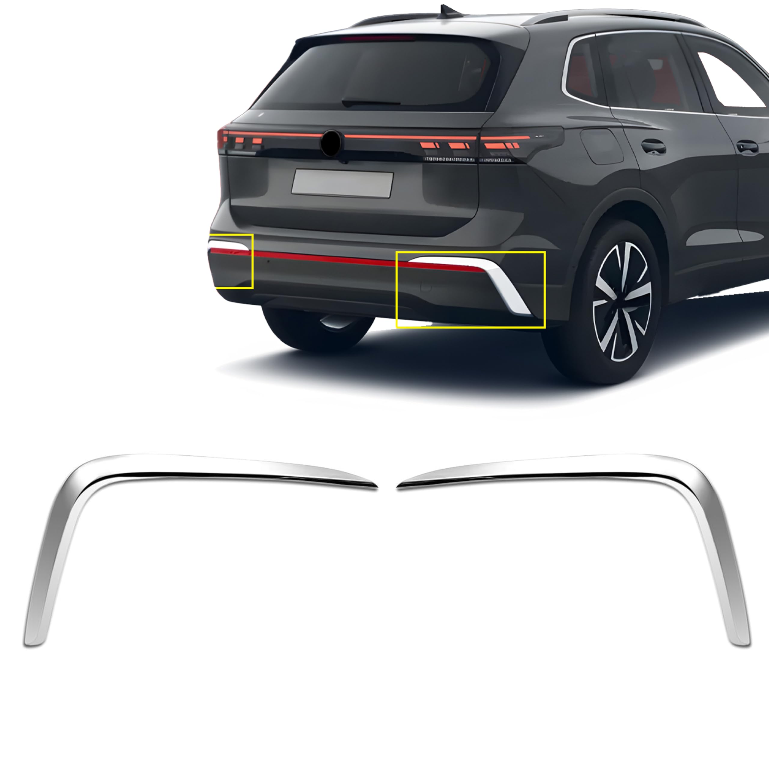INLY Listwa dyfuzora tylnej klapy kompatybilna z Tiguan (od 2024)