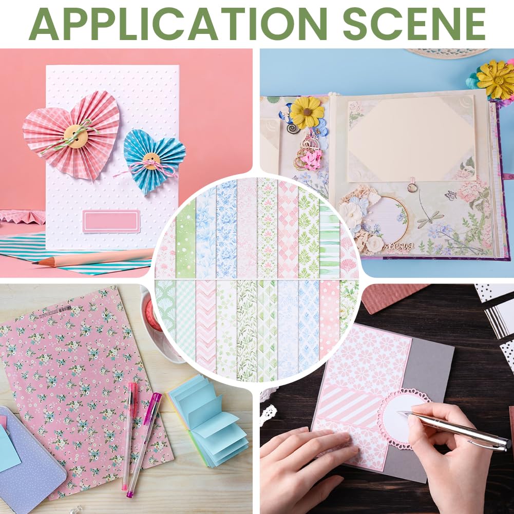 GORGECRAFT Lot de 24 feuilles de papier de scrapbooking à motif bohème vintage pour scrapbooking, journal, loisirs créatifs, planificateur, fabrication de cartes, photos