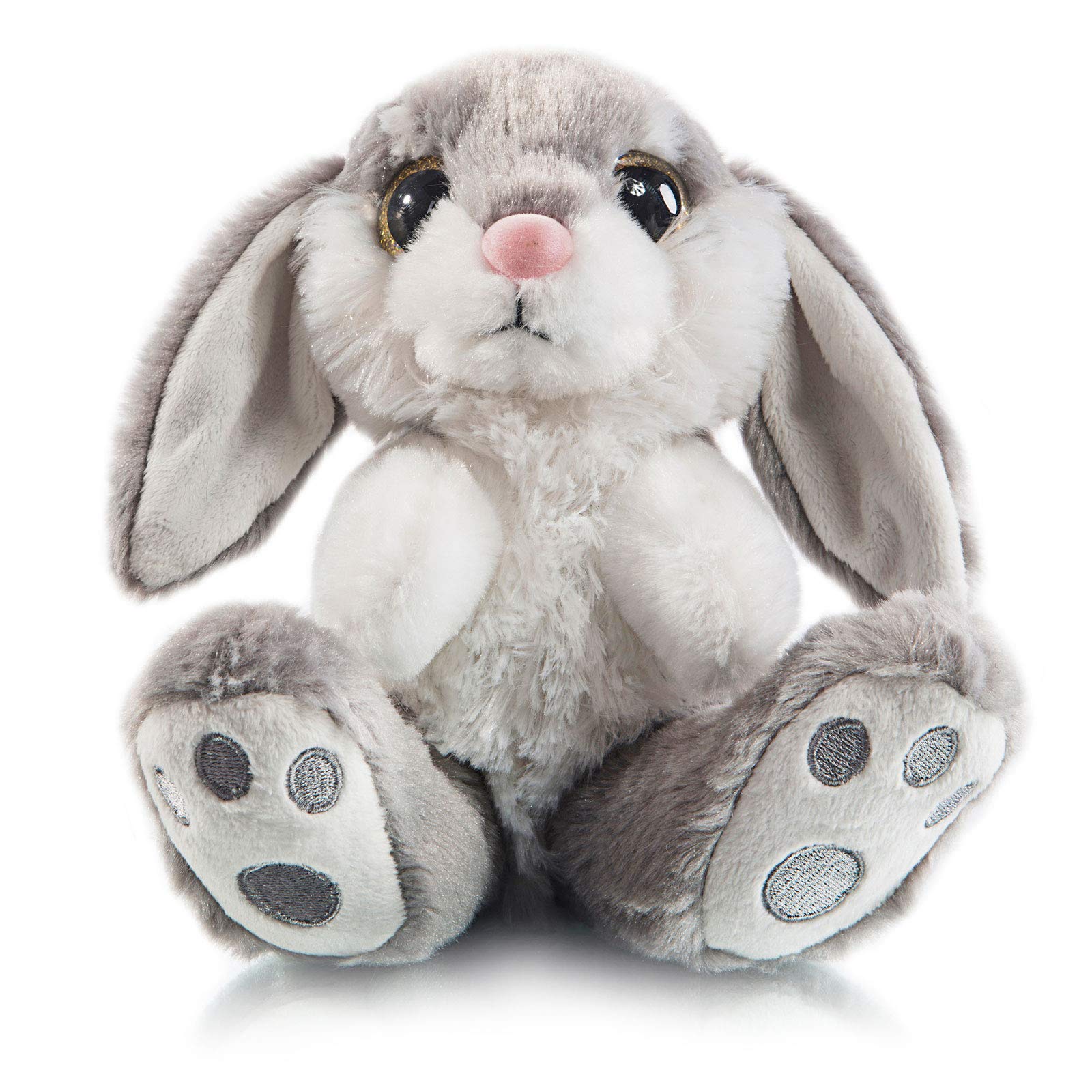 HO-EF Plush Bunny Stuffed Animal, 8.5" Bunny Plush with Floppy Ears, Machine Washable& Softness, Bunny Plush Toys for Girls Boys Kids Babies Birthday Gifts Decoration (Gray