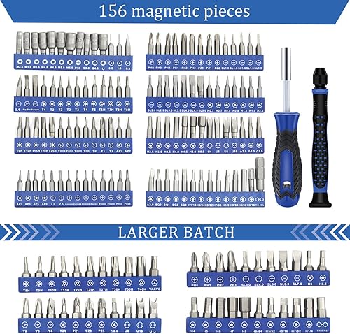 Miniatura 6 de Precision Screwdriver Set, 170 in 1 Computer Repair Tool Kit, Laptop Screwdriver Kit, Electronics Repair Tool Kit for PC Mac Book Cell Phone iPhone