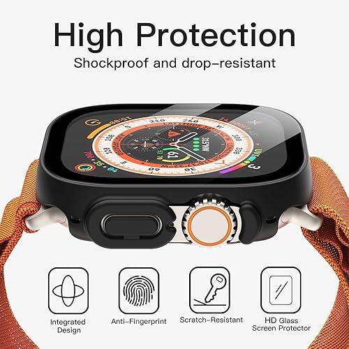 Vista 48 de JETech Funda con protector de pantalla para Apple Watch SE 3/2/1 (2025/2022/2020)/Series 6 5 4 de 1.732 pulgadas, cubierta protectora total