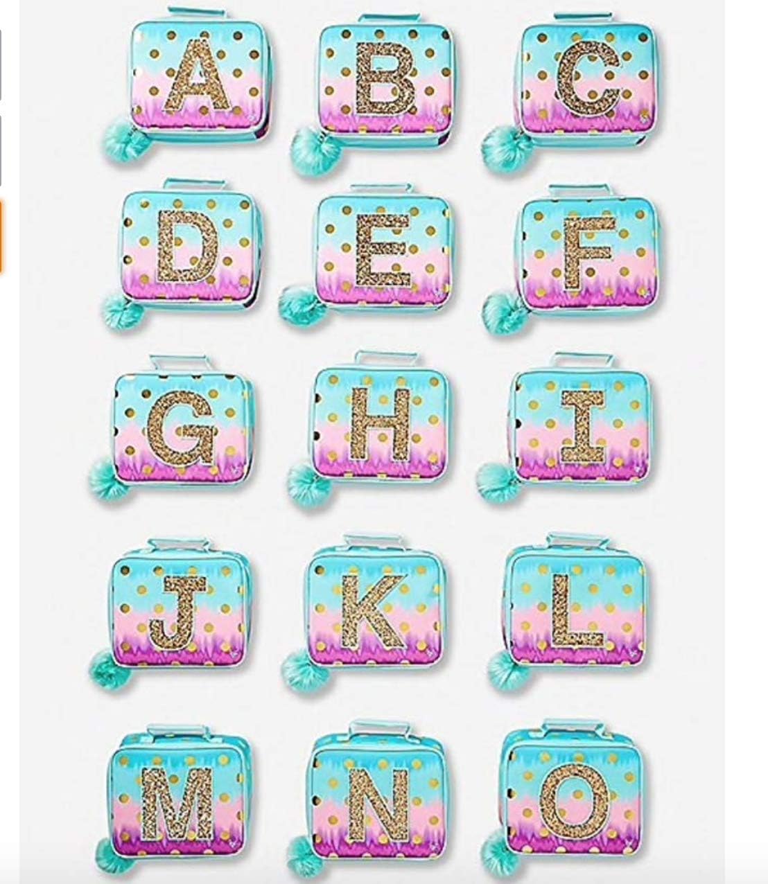 justice ombre foil dot initial backpack