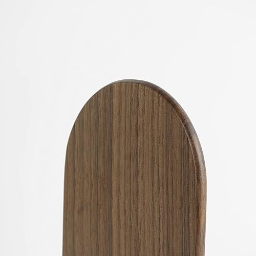 Miniatura 6 de Sujetalibros grande para libros pesados, 7 x 4 x 5 pulgadas, paquete de 2 sujetalibros de madera para libros pesados, extremos de libros de nogal