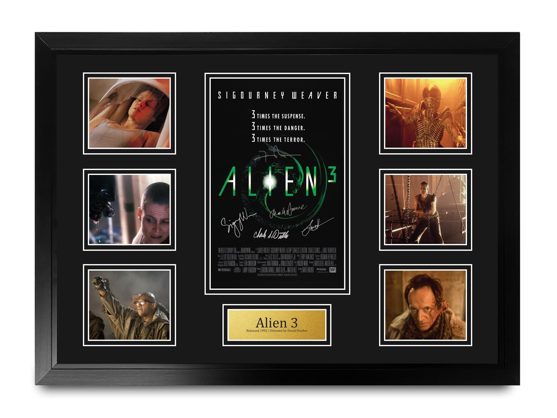 HWC Trading Alien 3 Signed Movie Poster A2 Deluxe Framed Display