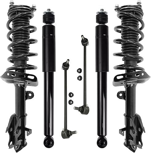 Miniatura 10 de Detroit Axle - Kit de amortiguadores de 6 puntales para Chevrolet Cruze Volt 2011-2012, puntales delanteros con resortes helicoidales barras