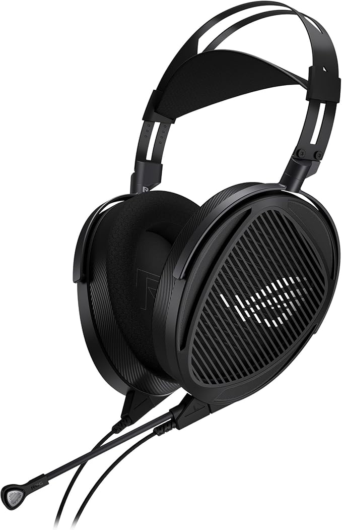 ASUS ROG Kithara - Casque Gaming Filaire, Open-Back, Driver magnétique Plan HIFIMAN Planar 100 mm, Jacks interchangeables 4,4/3,5/6,3, Micro MEMS à Bande complète, pour PC, Switch, PS5, Mobile