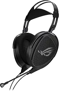 ASUS ROG Kithara Gaming/Audiophile Open-Back Wired Headphones with Mic – ROG-Tuned HIFIMAN Planar Magnetic Drivers, Adjustable Headband, Extra Ear Pads, Compatible with DACs, Amps, PC, Console, Mobile