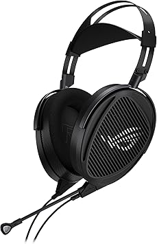 سماعات رأس ASUS ROG Kithara للألعاب/عشاق الصوت سلكية مفتوحة الظهر مع ميكروفون HIFIMAN Planar Magnetic Drivers، عصابة رأس قابلة للتعديل، وسادات أذن إضافية، متوافقة مع DACs، مكبرات الصوت، الكمبيوتر الشخصي، وحدة التحكم، الهاتف المحمول