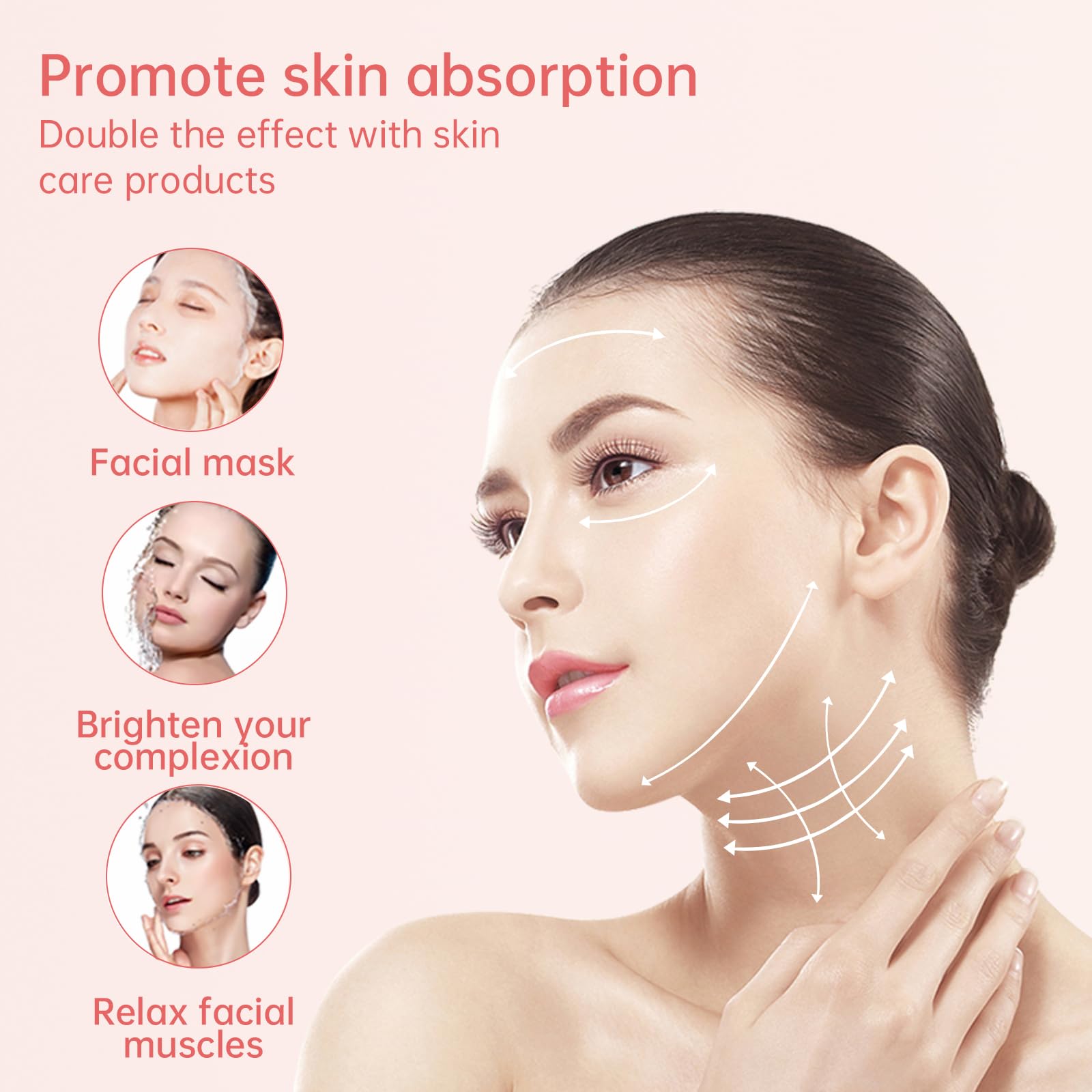 Mikrostrom-Gesichtsstraffer EMS-Rotlicht-Therapie-Massagegerät, Gesichts- und Kiefermuskeltrainer | Gesichtsstraffung | Anti-Aging-Gerät | Mikrostrom gegen Falten, Hautstraffung