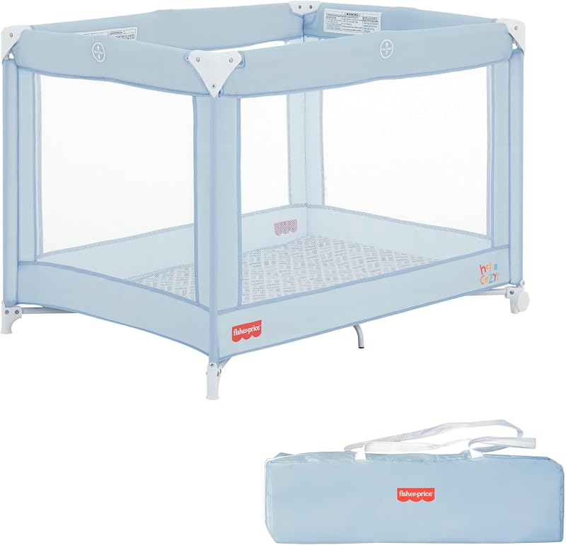 Fisher-Price Play All Day Foldable Playard with Carry Bag, Moonmist