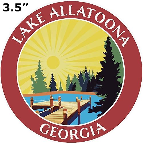 Miniatura 6 de Lake Dock  Lago Allatoona  Georgia 3.5 pulgadas Ventana Coche Camión Pegatina Vacaciones Aventura Tema Novedad Apliques