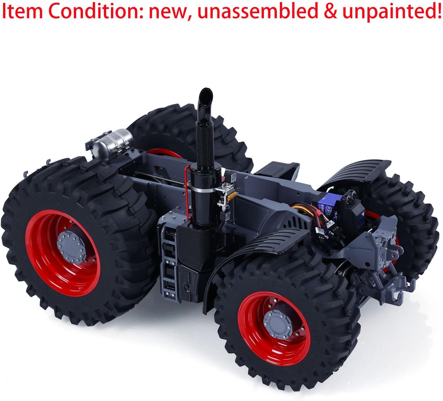 LESU 1/16 4X4 Metal Chassis Unpainted Unassembled for AOUE-1050 RC Tractors DIY Remote Control Car Model Motor ESC Servo Light Without Car Shell Sound Hobby Grade Model