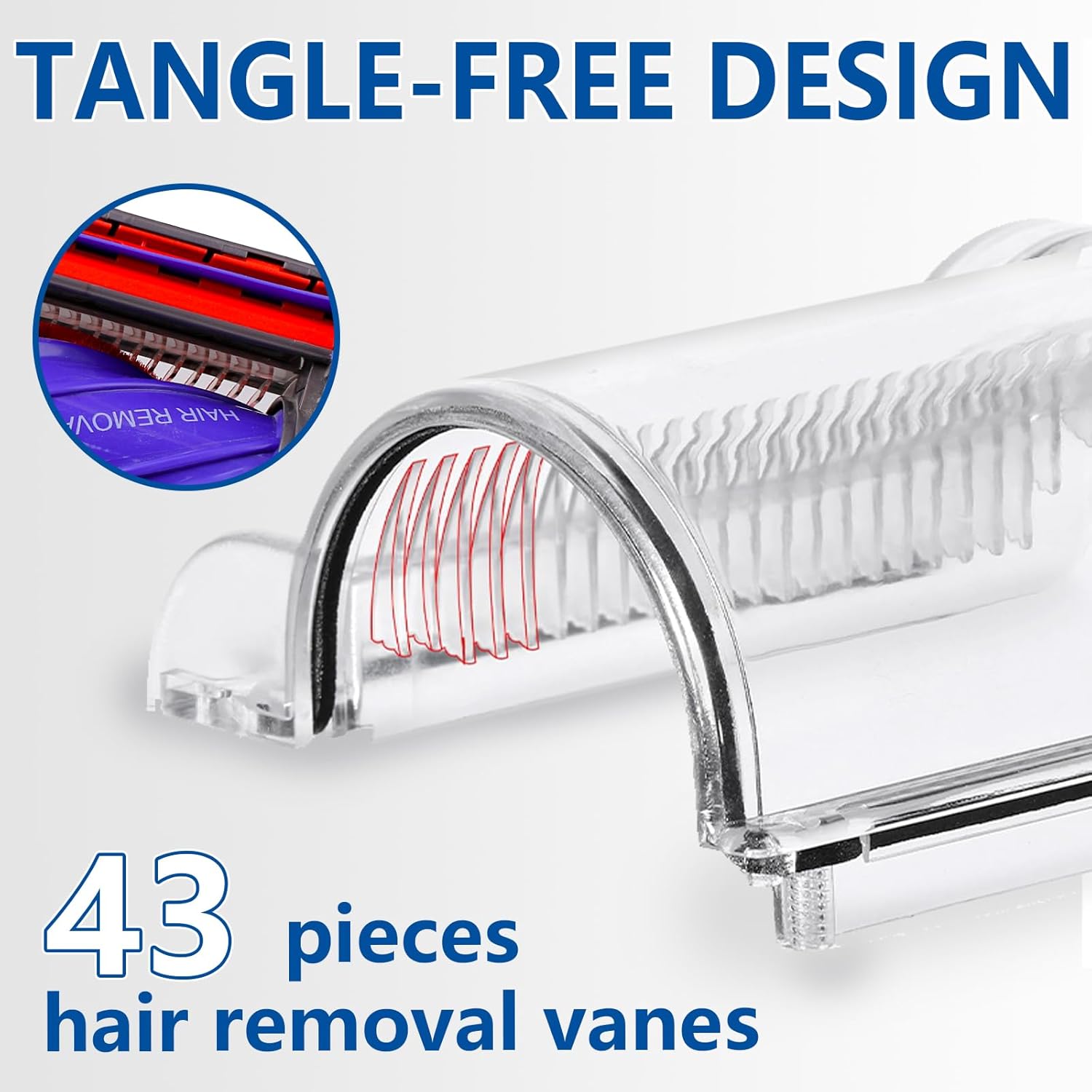 Quick-Release Replacement Vacuum Head Compatible with Dyson V7,V8, V10,V11,V15 Cordless Vacuum Cleaners, Upgrade Anti-Tangle Replacement Head for Carpets Rugs