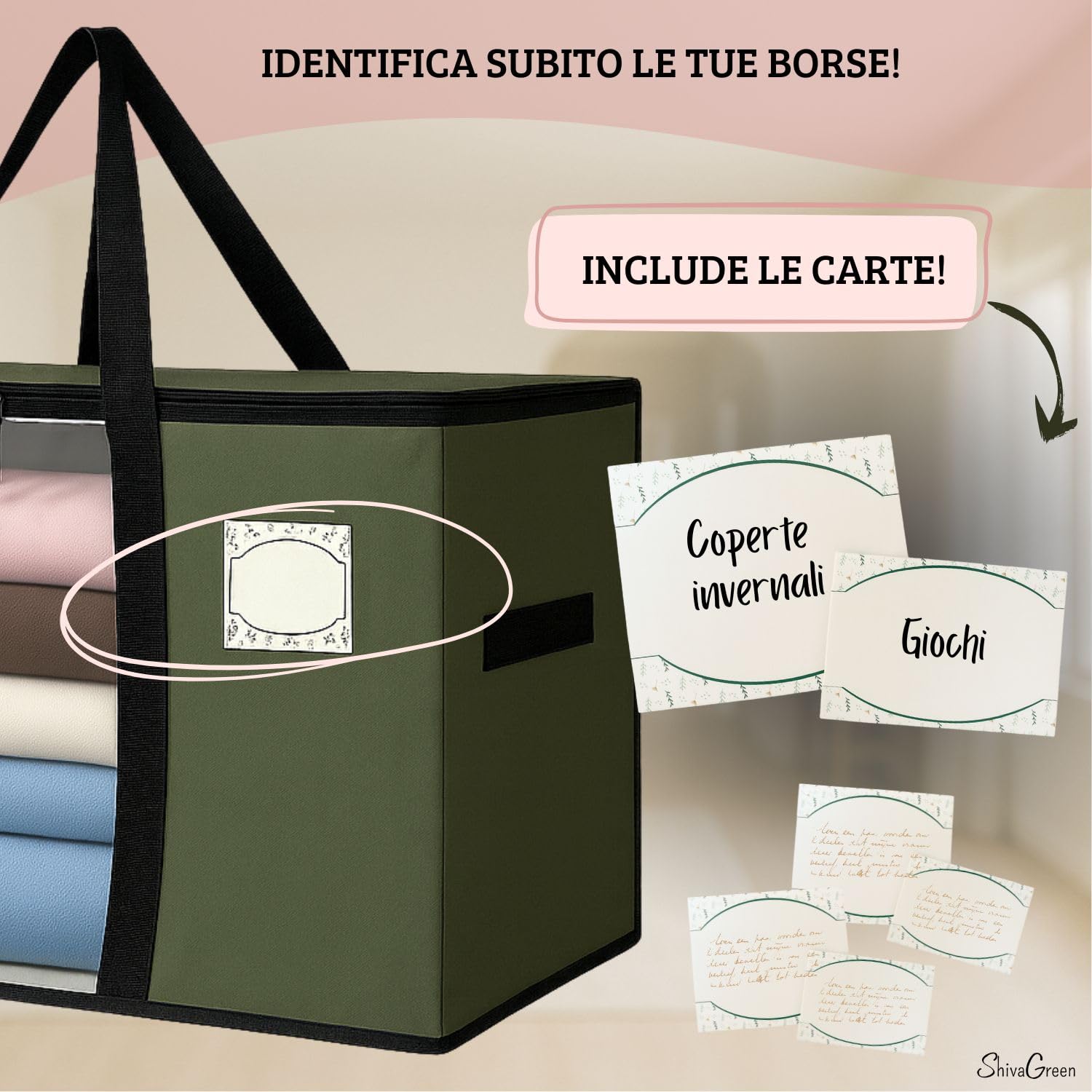 Borse Trasloco Set 4+2 (4 Grandi + 2 Piccole) – Resistenti con Cerniera Doppia e Manici Rinforzati – Impermeabili, Pieghevoli e Riutilizzabili – Alternativa agli Scatoloni per Trasloco