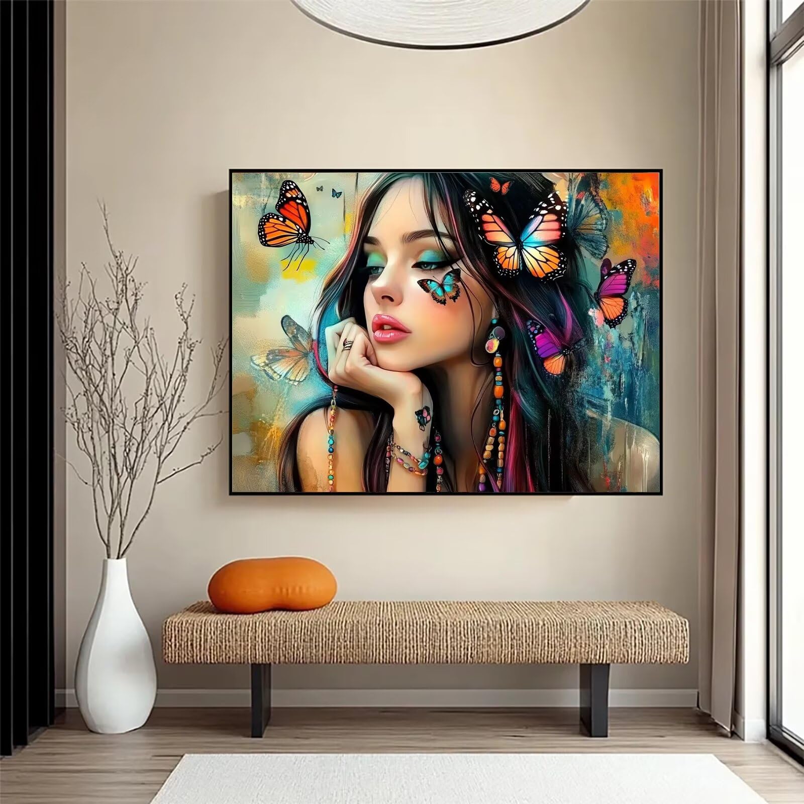 Diamond Painting Schmetterl, 5D Diamond Painting Erwachsene 70x90cm qw1-619