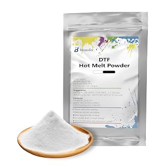 DTF Powder, Hot Melt Adhesive for Heat Transfer Printing 35.3 oz / 2.2lb White DTF Transfer Powder, Compatible with All DTF Printers, Digital Transfer on T-Shirts, Textile, Fabric DTF Printing