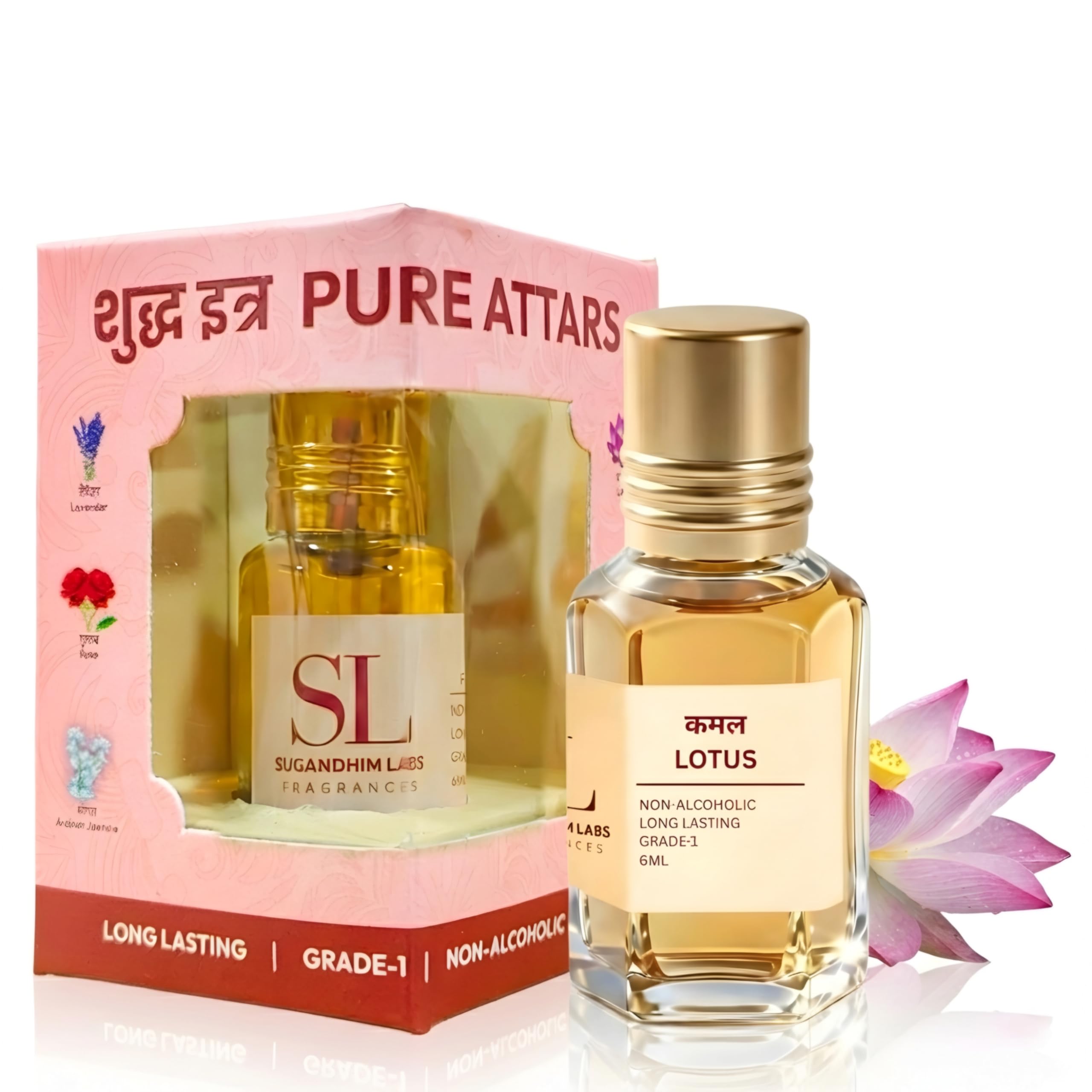 Lotus-Kamal I Non-Alcoholic Roll-On Attar-Itra I 6 ML Pure oil Attar Long-Lasting Fragrance for Men & Women I Regular Wear, Religious Use, Gifting, Office, Festive Use I-image-34