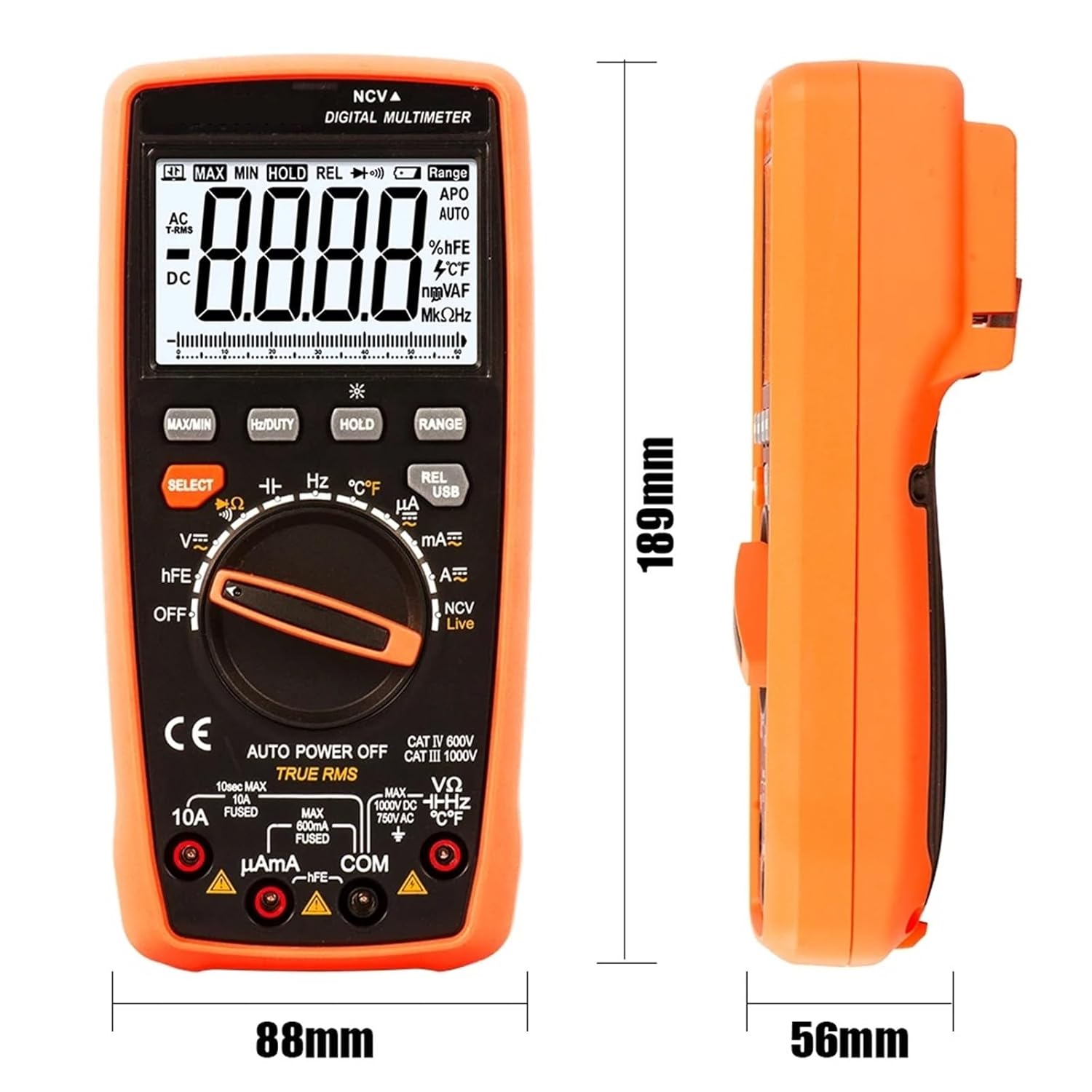 86 Digital Multimeter 22000 Counts Auto Range Temperature Frequency Capacitor USB Tester Connect Transfer(86B)