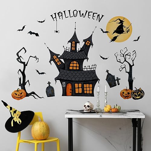 Miniatura 3 de Yovkky Calcomanías de pared con diseño de árbol de Navidad, bola de Navidad de Año Nuevo, copo de nieve, estrella, decoración de dormitorio,