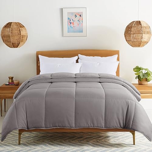 Miniatura 6 de Feather and Loom - Edredón reversible de plumón alternativo y acogedor, microfibra que se convierte en una felpa acogedora, relleno alternativo de