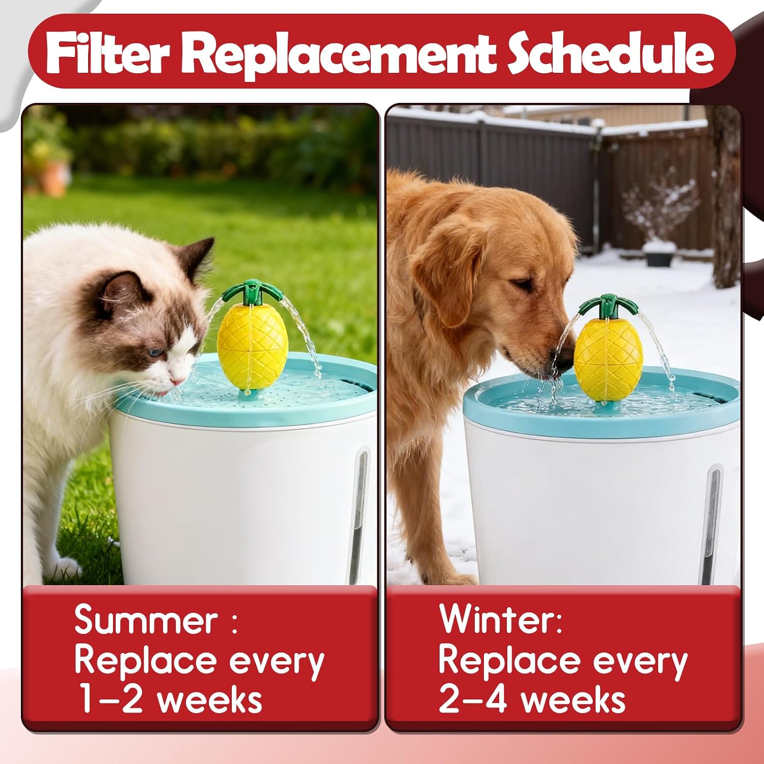 24 Packs Replacement Small Water Filter Compatible with Whisker City Automatic Pet Fountain Compatible with Cat Dog Size 2.75" x 1.75"