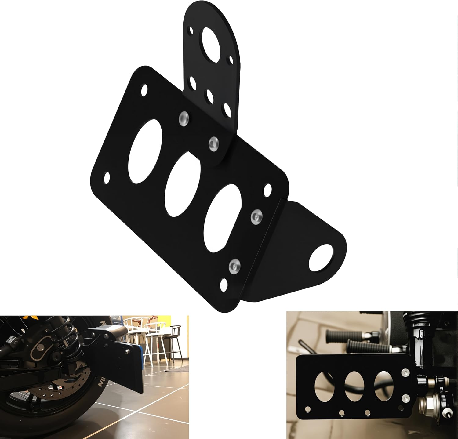 Side Mount Motorcycle License Plate Bracket for Harley Davidson Bobber Chopper Honda Yamaha Suzuki Kawasaki Custom Bike