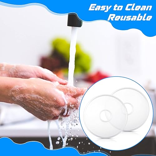 Miniatura 6 de Nuenen 4 hojas de rollo de frutas deshidratadoras antiadherentes, hojas redondas de cuero de frutas de 12.2 pulgadas, accesorios para deshidratador