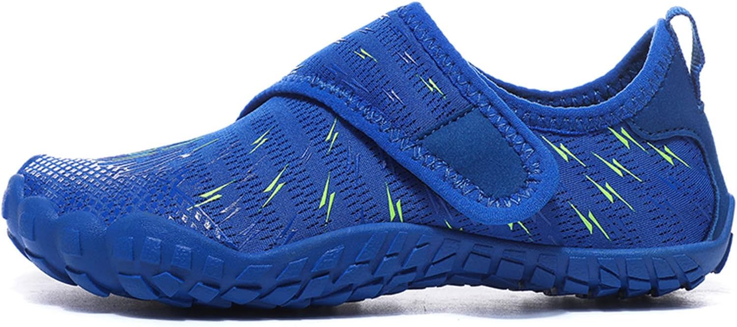 Meidiastra Kids Water Shoes Lightweight Hoop&Loop Quick Dry Aqua Socks Pool Beach Surf Shoes for Boys Girls Unisex