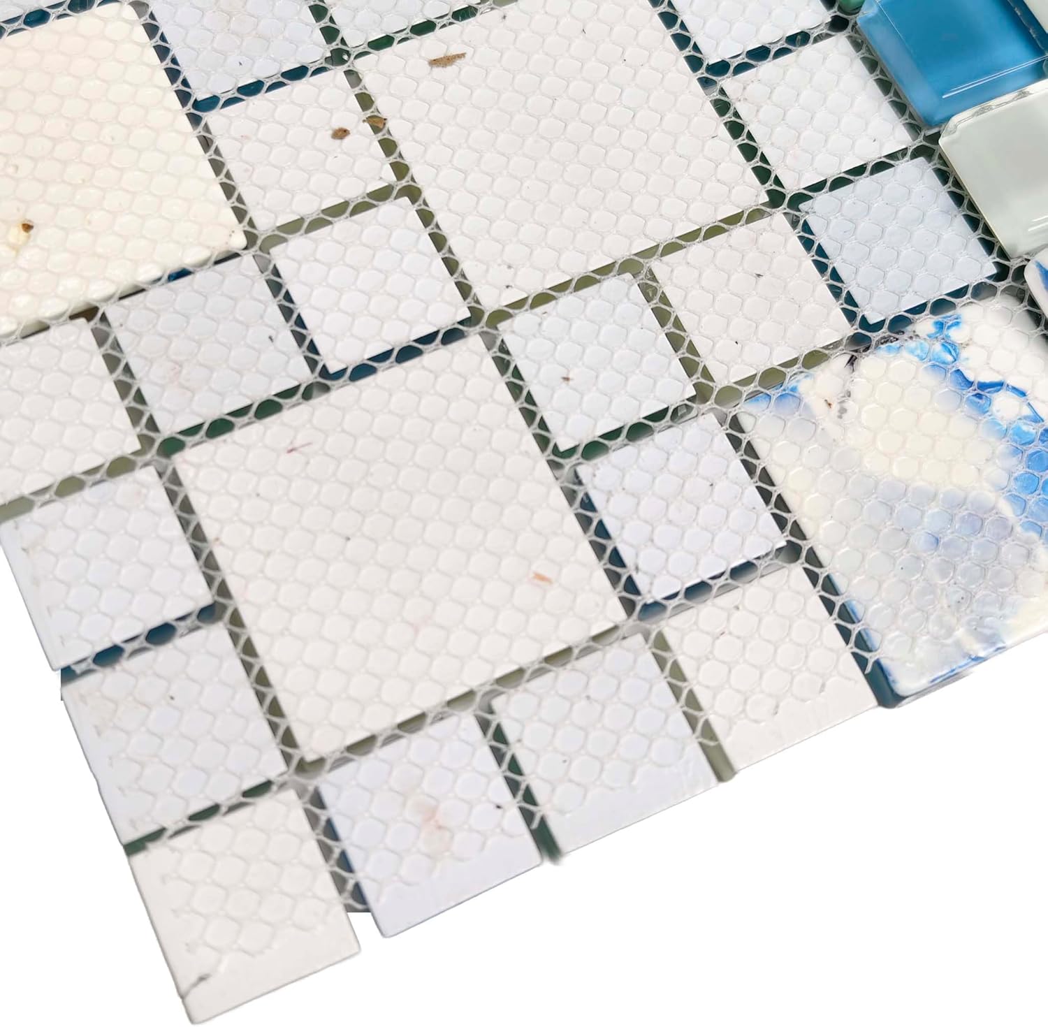Hominter Ocean Breeze Glass Tile Blue & Green Beach Theme with Sea Shell Accents, Elegant Mosaic for Kitchen Backsplash, Bathroom Wall and Pool Decor (5 Square Feet)