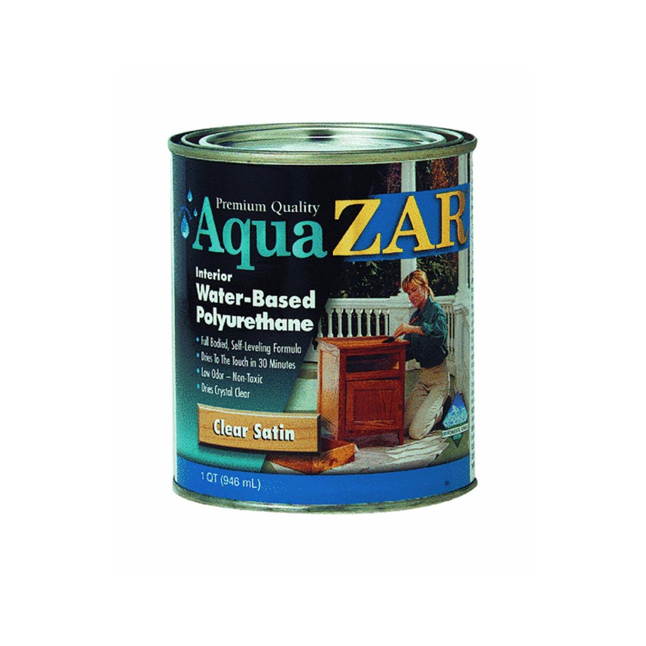ZAR Semi-Gloss Clear Water Based Polyurethane 1 qt.