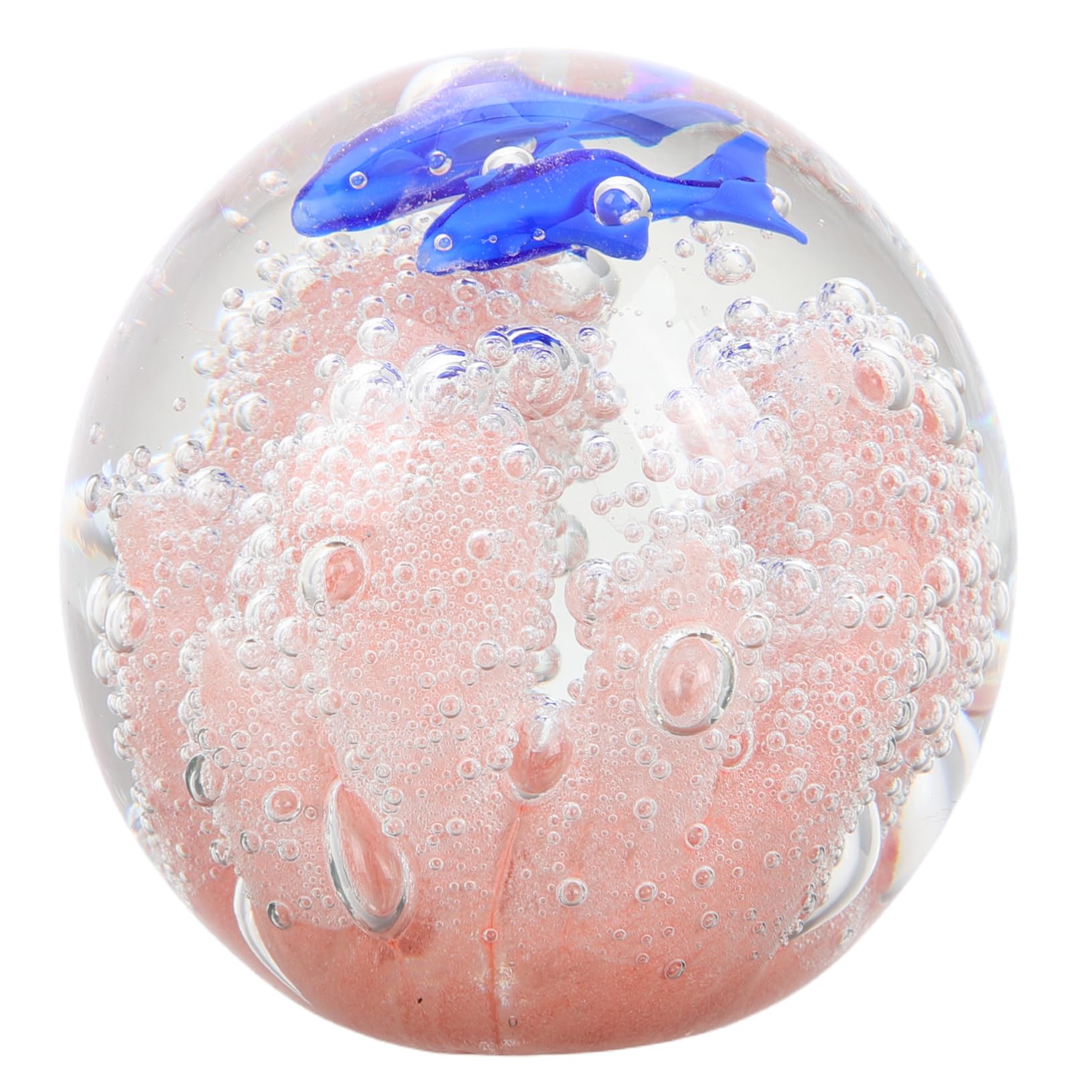 Récif de verre main ornement haut de gamme Yardwe avec poisson décoratif pour intérieur