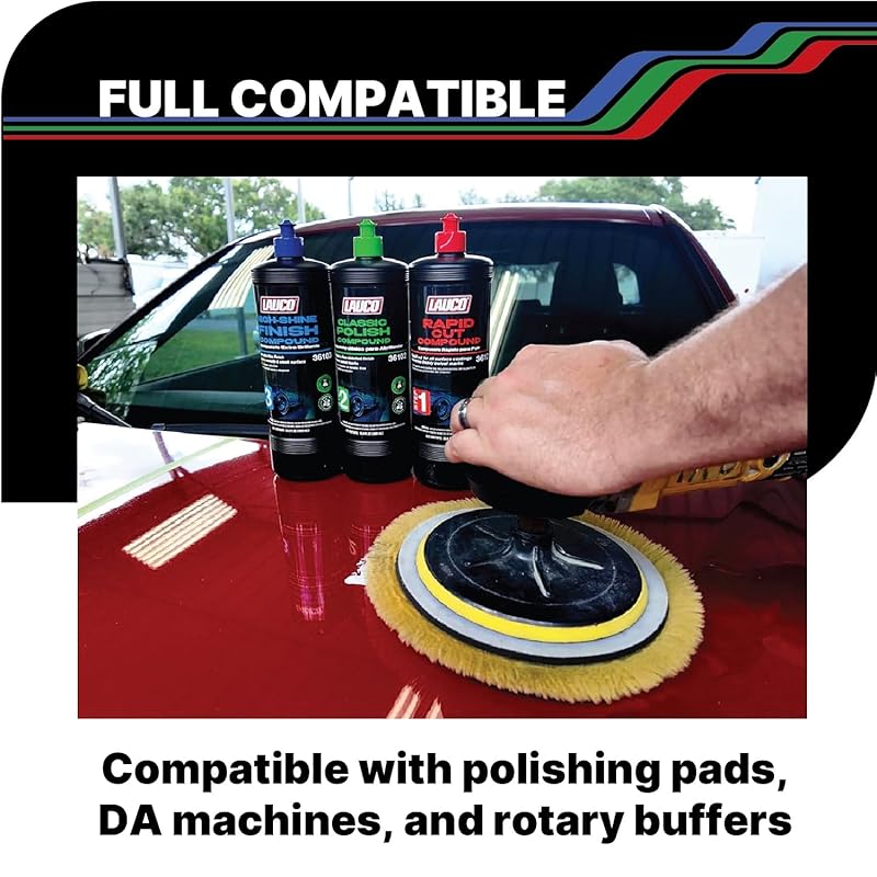 LAUCO Paint Correction Compounds Step 1, 2, 3, Swirl Remover 8oz Kits, with a Towel, Silicone-Free, Clear Coat Safe Scratch Remover, Swirl Correction & High Gloss Finishing Combo–8oz