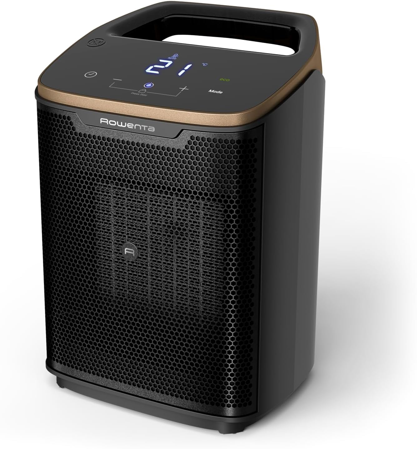 Rowenta Intense Comfort +, Calefactor, Tecnología cerámica potente SO9361 | 2000 W, Pantalla Digital, Muy silencioso 29 dB(A), Modo eco, 4 ajustes potencia, modos de uso, Color: Negro