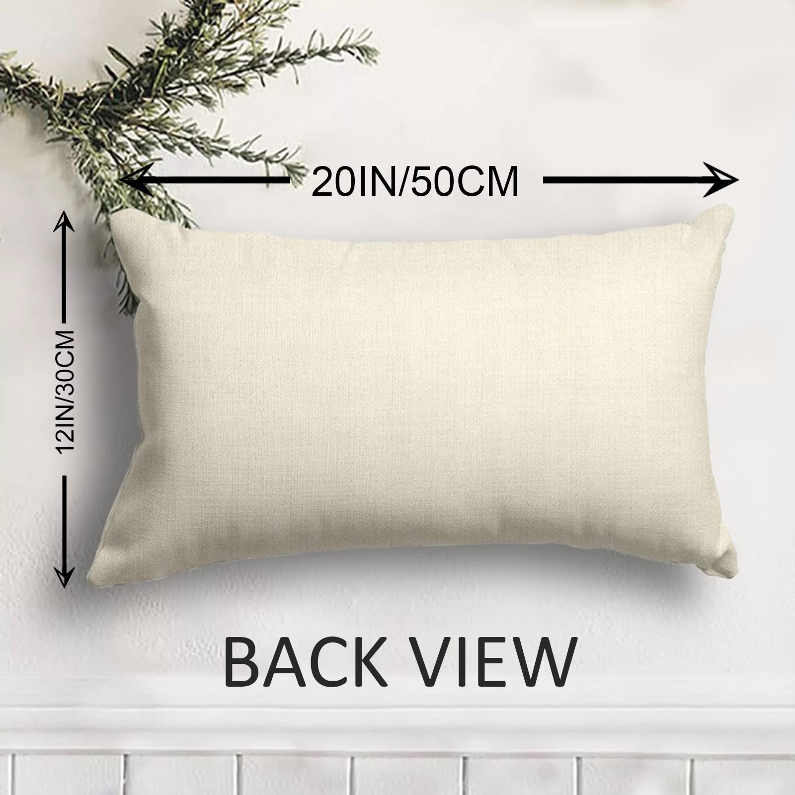 ZWJD Fodera per Cuscino Decorativa in Lino 30x50 Set di 4 Fodere per Cuscini Motivo Geometrico Fodere per Cuscini per Divano Camera da Letto Divano Cuscino per Esterno 30x50 A017-12