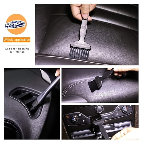 Miniatura 7 de Onwon 8 cepillos antiestáticos portátiles con mango de plástico de nailon, cepillos de limpieza antiestáticos, kit de cepillo de teclado para