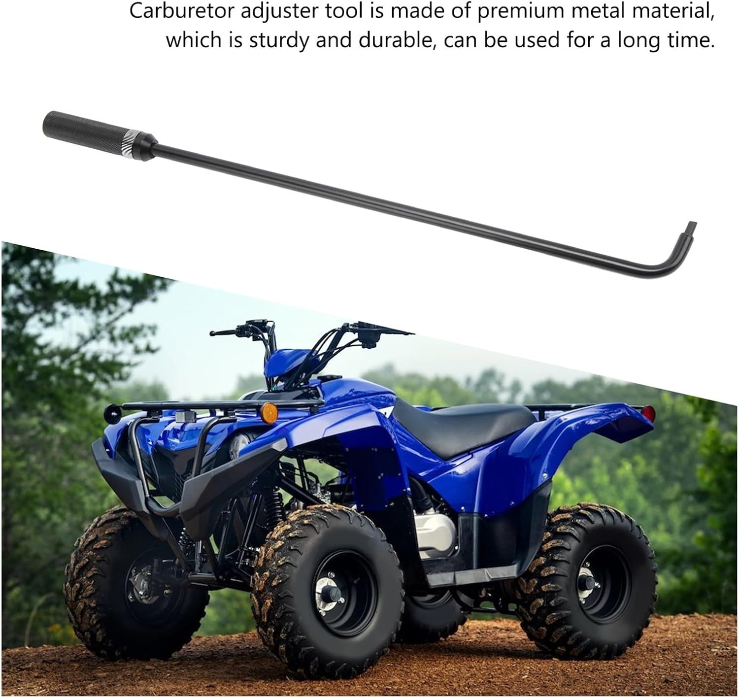16.34in Carburetor Pilot Screw Adjusting Tool 110° Angled Head Metal Universal for ATV UTV Snowmobile Adjuster