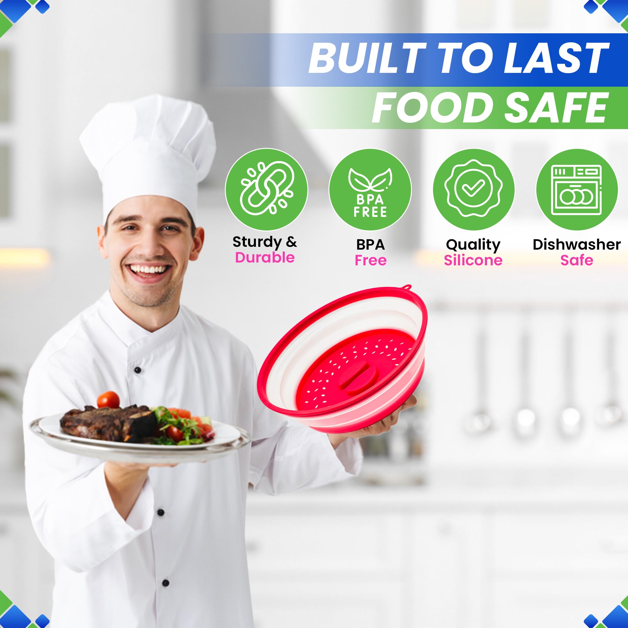 Couvercle Anti-éclaboussures Pour Micro-ondes Avec Plaque De Base Anti