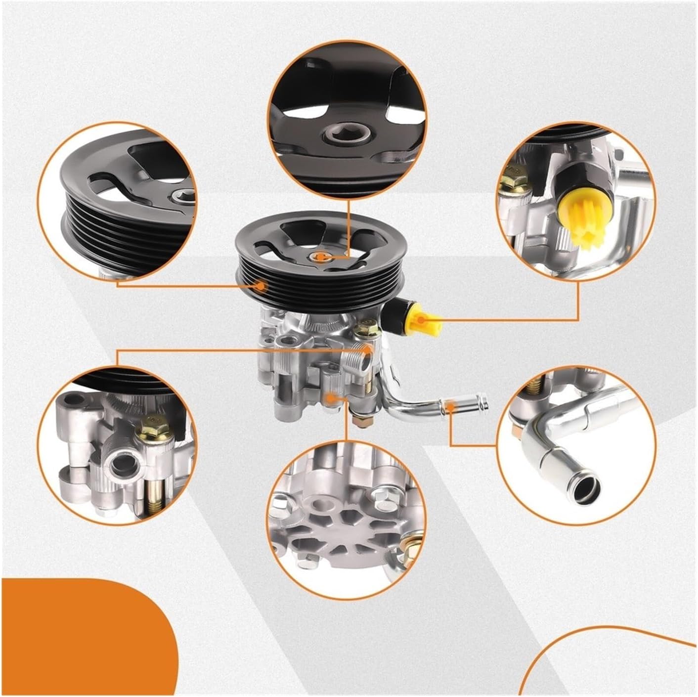 Compatible For Chevrolet Prizm/Toyota Corolla 1998 1999-2002 Power Steering Pump W/Pulley SP-295-BK