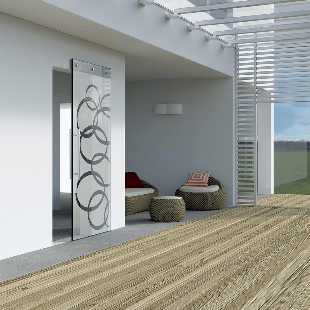 Magic 2 Vetro - Wall Mount Concealed Sliding System for Glass Doors (1100 - max Width 43" Glass 3/8" (10mm))