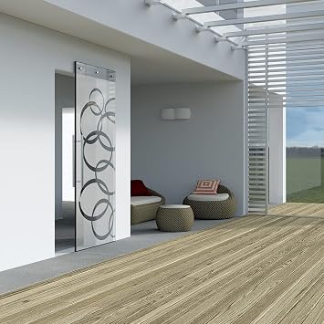 Milcasa Magic 2 Vetro - Wall Mount Concealed Sliding System for Glass Doors 1100 - max Width 43in Glass 1/2in 12mm