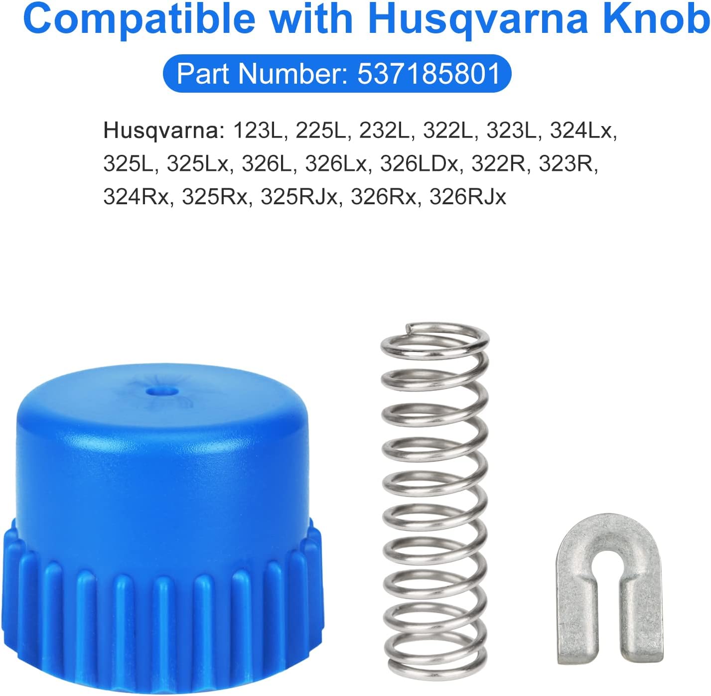 537185801 T35 Bump Knob 2.5 Inch Compatible with Husqvarna String Trimmer Head,with 2 Eyelet & Spring Replacement Parts,Replacement Bump Knob Kit