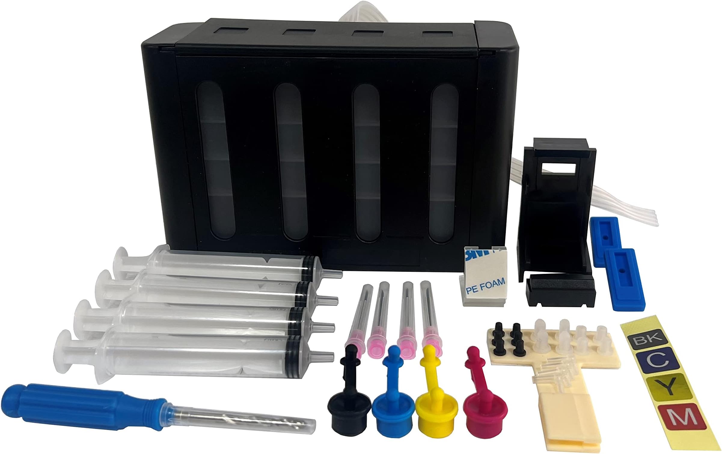 UV INFOTECH CISS Ink Tank Kit Compatible for HP802 Black & 802 Tricolor Ink Cartridges for Use in HP DeskJet Printers