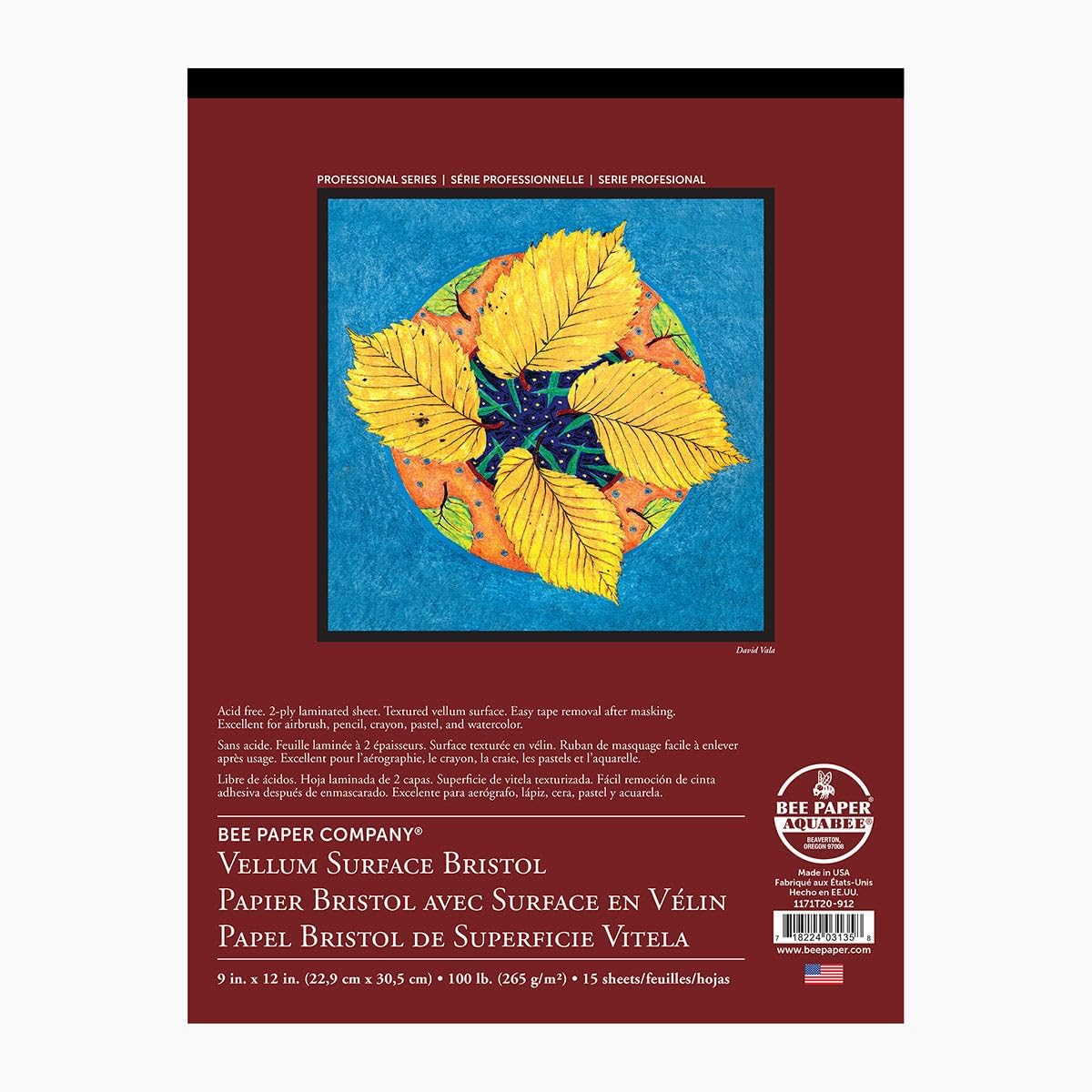 Bee Paper - 14"x 17" Vellum Bristol Paper Pad, 15 Sheets