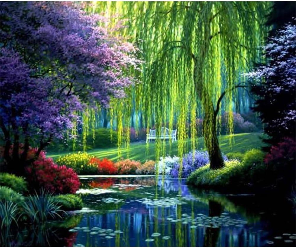 mpiecol 5D DIY Diamond Painting - Resin Cross Stitch Home Decoration for Living Rooms or Bedrooms - Landscape - 30 x 40 cm