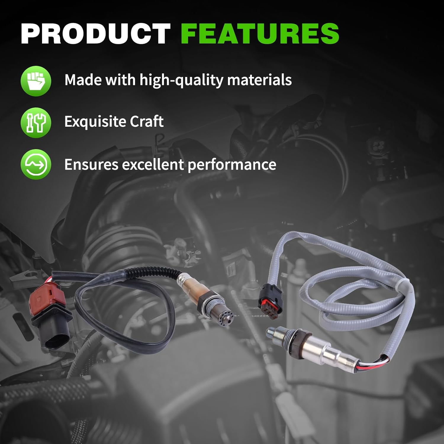 234-8039 234-5173 Upstream Downstream Oxygen Sensor Compatible with Ford Fusion Escape Edge Taurus Explorer Focus 2017-2019 Lincoln MKC MKT MKZ Nautilus 2.0L, Set of 2