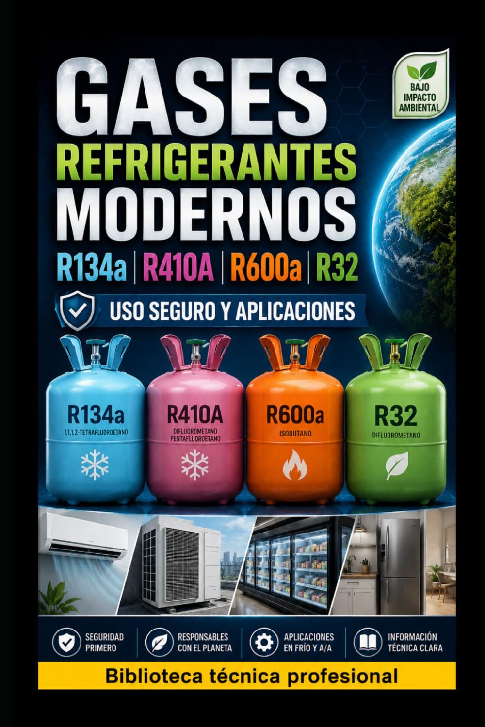 Gases Refrigerantes Modernos R134a, R410A, R600a y R32: Uso Seguro y Aplicaciones: Biblioteca Técnica Profesional (REFRIGERACIÓN DOMÉSTICA Y COMERCIAL)