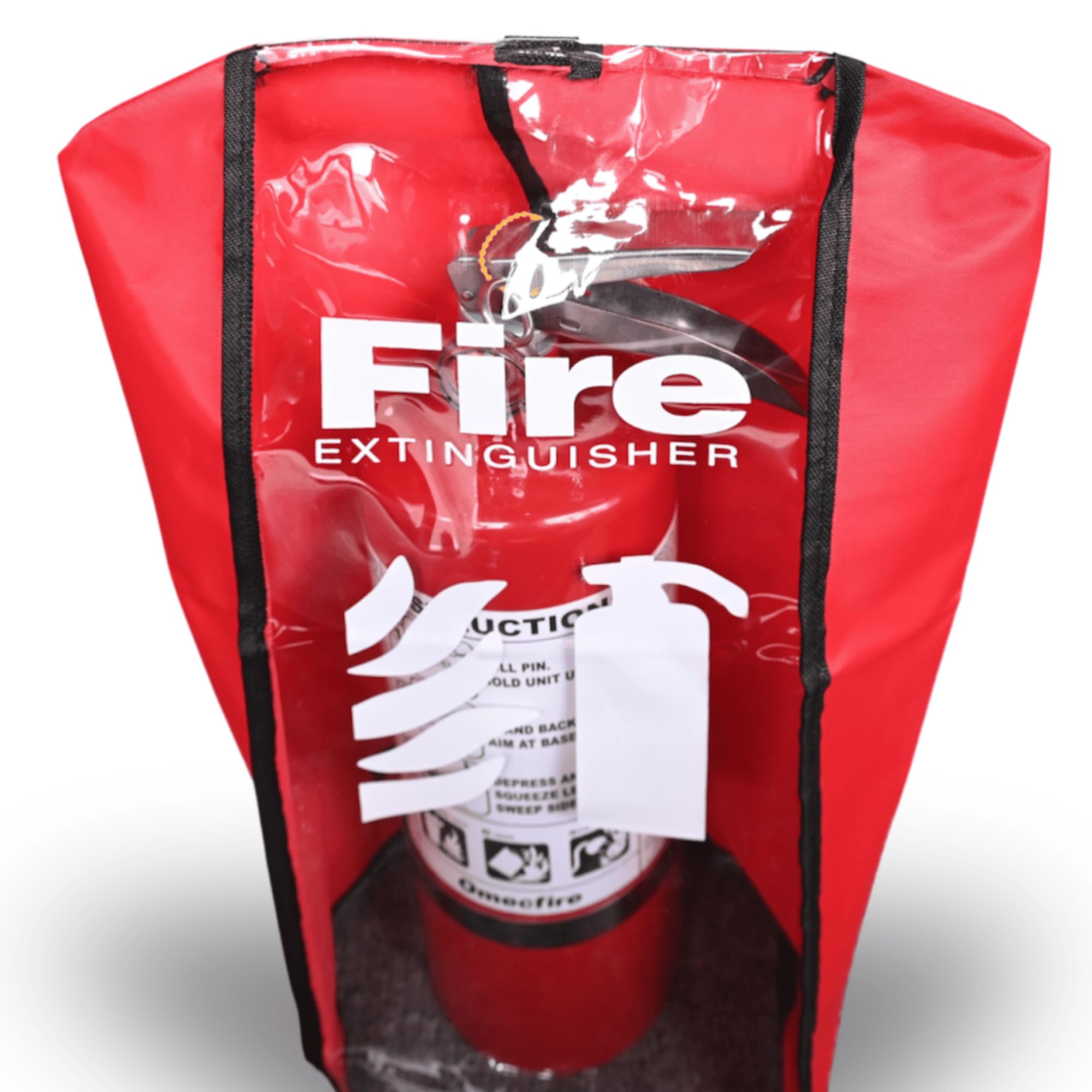 Funda para extintor de incendios - Tamaño grande, paquete de 6 - Hasta 10 kg contra el polvo y los arañazos, funda transparente para extintor de incendios - Cubierta protectora impermeable