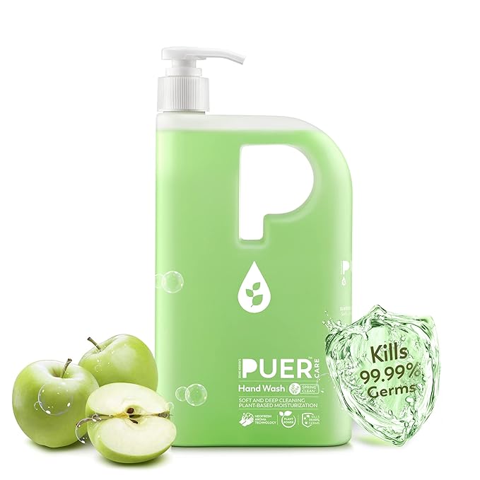 PUER Handwash Spring Clean 500ml | Kills 99.9% Germs with Moisture Lock & Skin Friendly Properties | Enriched with Coconut Oil & Glycerine