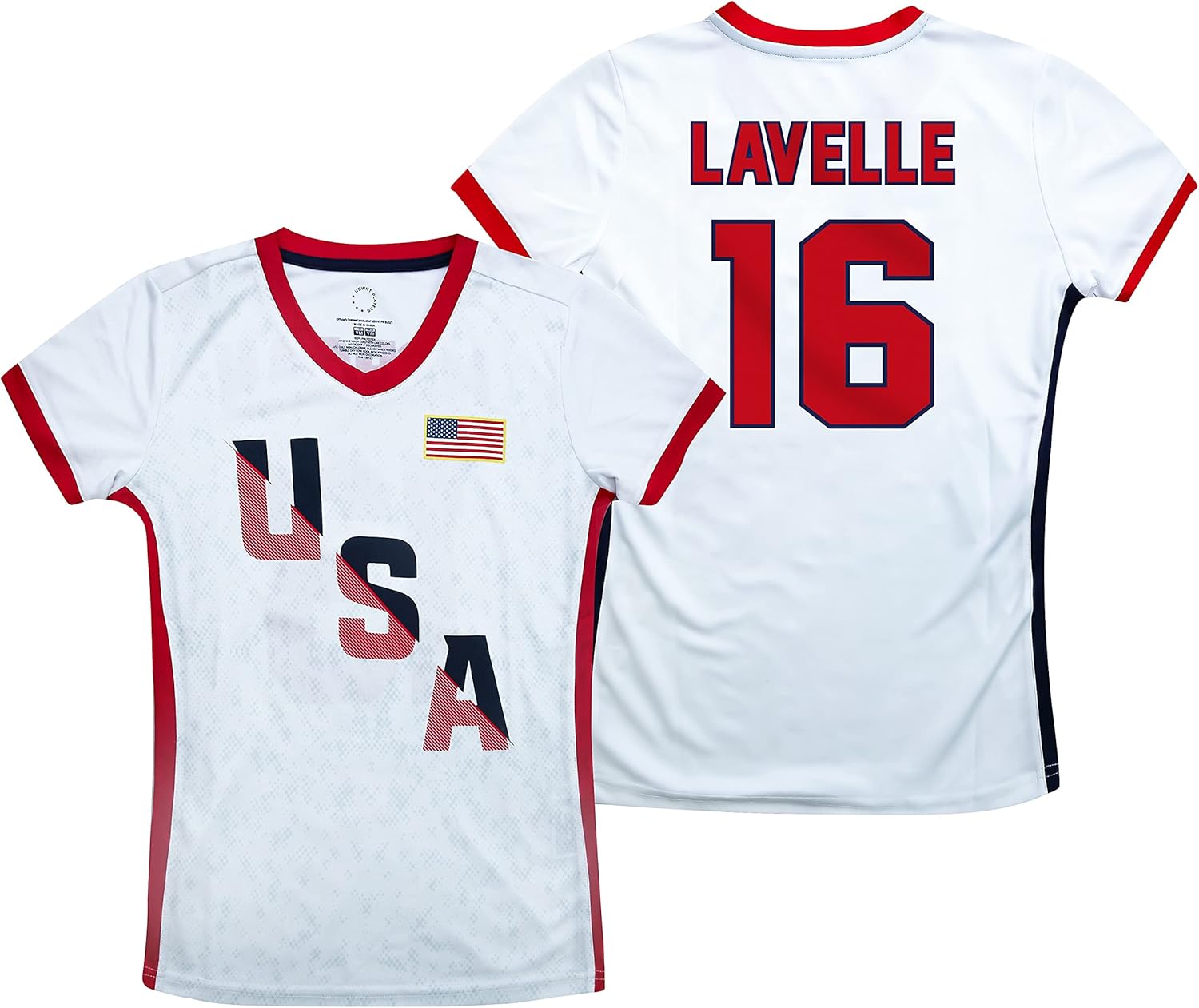 Icon Sports USWNT Players Assn T-Shirt – Girl’s Jersey Inspired Game Day Shirt Official Olympic Soccer Team USA Tee Top